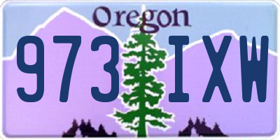 OR license plate 973IXW