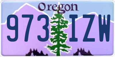 OR license plate 973IZW