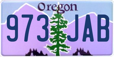 OR license plate 973JAB