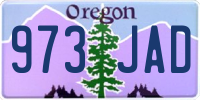 OR license plate 973JAD