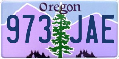OR license plate 973JAE