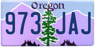 OR license plate 973JAJ