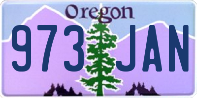 OR license plate 973JAN
