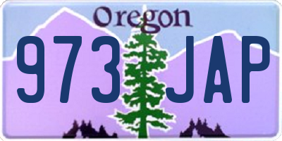 OR license plate 973JAP