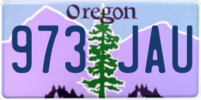 OR license plate 973JAU