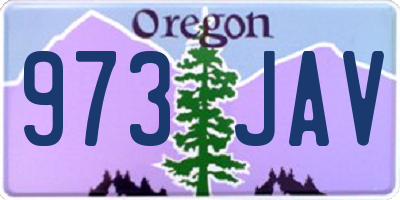 OR license plate 973JAV