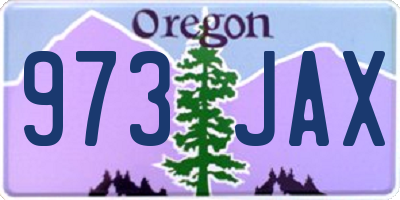 OR license plate 973JAX