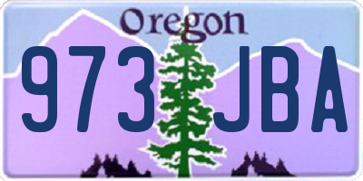 OR license plate 973JBA