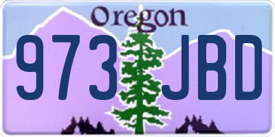 OR license plate 973JBD