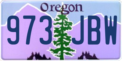 OR license plate 973JBW