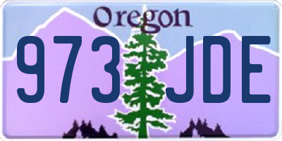 OR license plate 973JDE