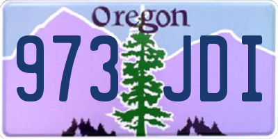 OR license plate 973JDI