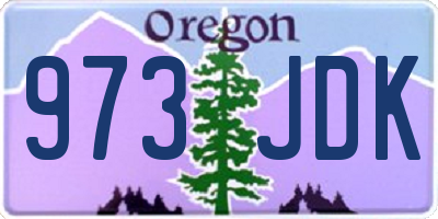OR license plate 973JDK