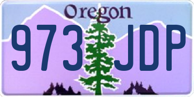 OR license plate 973JDP