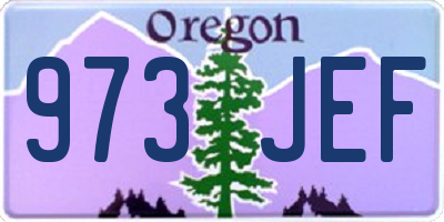 OR license plate 973JEF