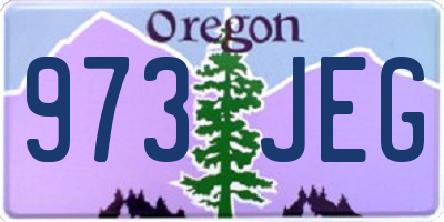 OR license plate 973JEG