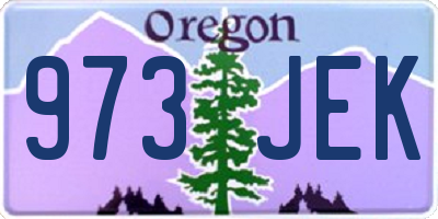 OR license plate 973JEK