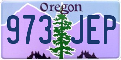 OR license plate 973JEP
