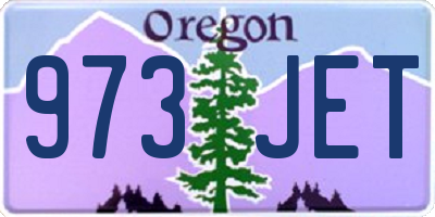 OR license plate 973JET
