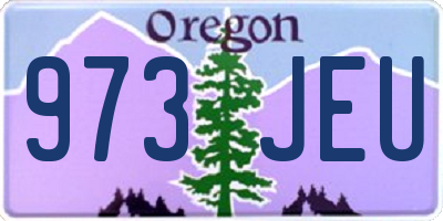 OR license plate 973JEU