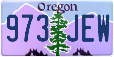 OR license plate 973JEW