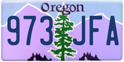 OR license plate 973JFA