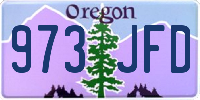 OR license plate 973JFD