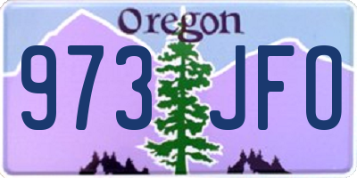 OR license plate 973JFO