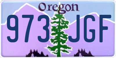 OR license plate 973JGF