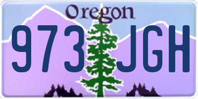 OR license plate 973JGH