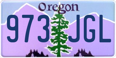 OR license plate 973JGL