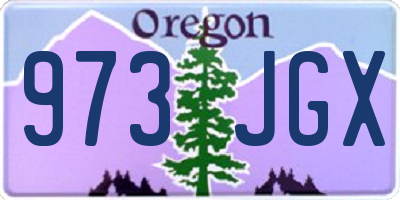 OR license plate 973JGX