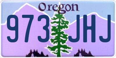 OR license plate 973JHJ