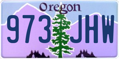 OR license plate 973JHW