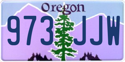 OR license plate 973JJW