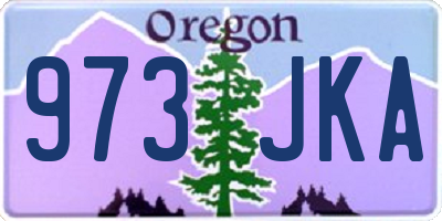 OR license plate 973JKA