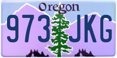 OR license plate 973JKG