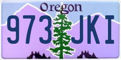 OR license plate 973JKI