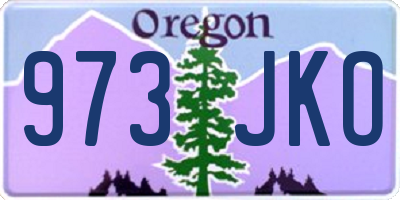 OR license plate 973JKO