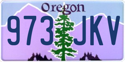 OR license plate 973JKV