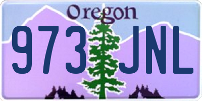 OR license plate 973JNL