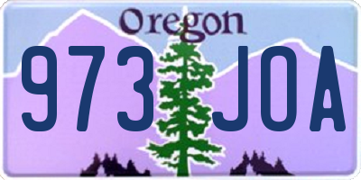 OR license plate 973JOA