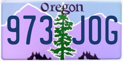 OR license plate 973JOG