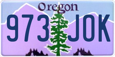 OR license plate 973JOK