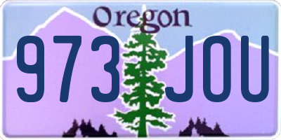 OR license plate 973JOU