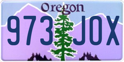 OR license plate 973JOX