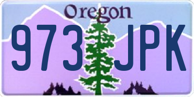 OR license plate 973JPK