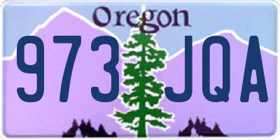 OR license plate 973JQA