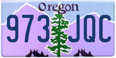 OR license plate 973JQC