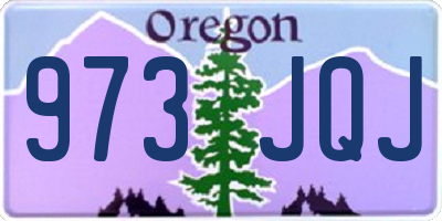 OR license plate 973JQJ